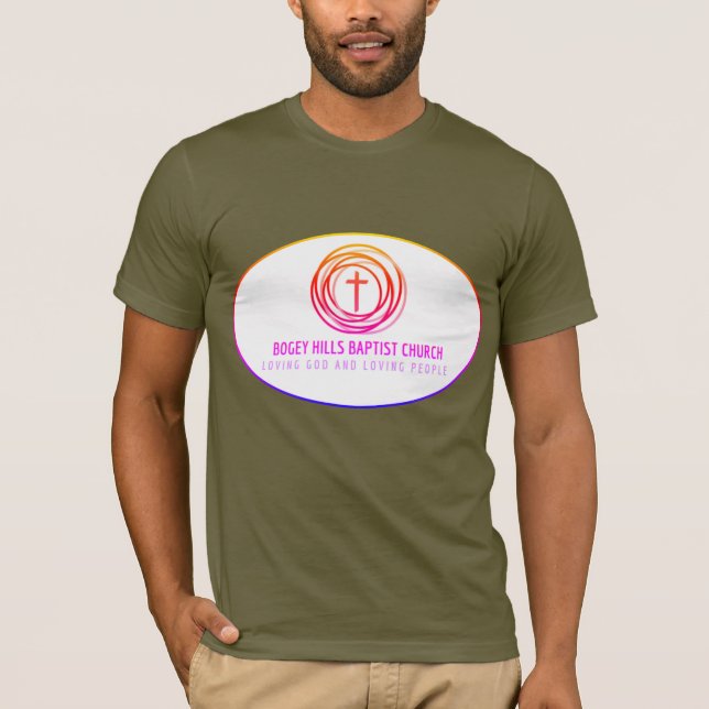 Funky Oval Logotyp Shirt T Shirt (Framsida)