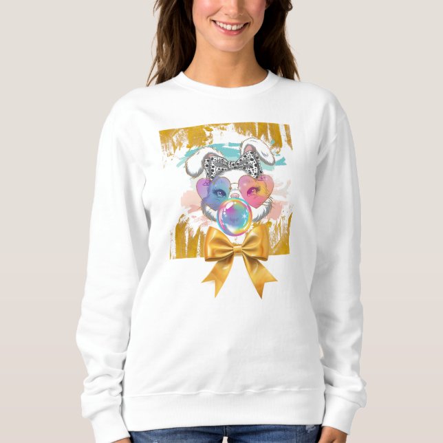 Funky påskkanin  t shirt (Framsida)
