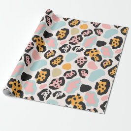Funky Pastell Leopardfläckar Presentpapper
