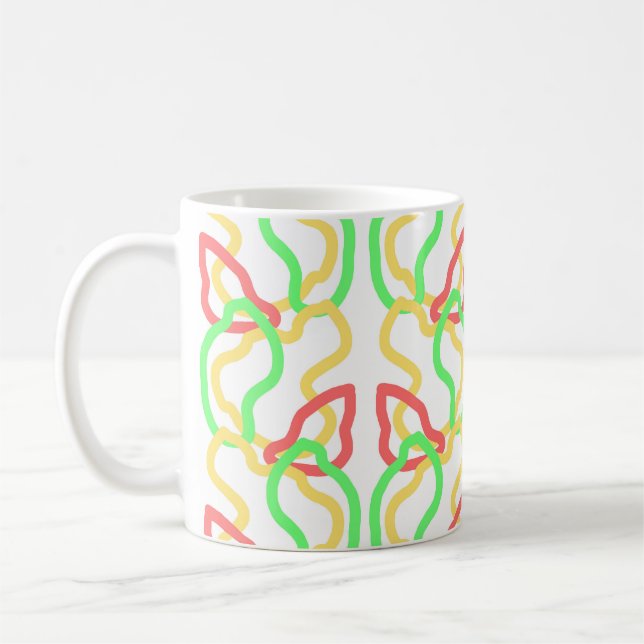 Funky pattern mug kaffemugg (Vänster)