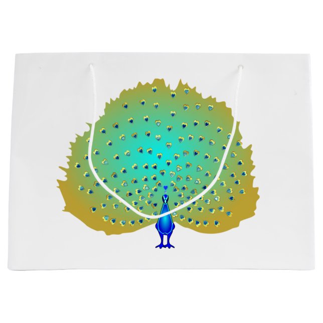 funky Peacock-hjärtdesign (Framsidan)