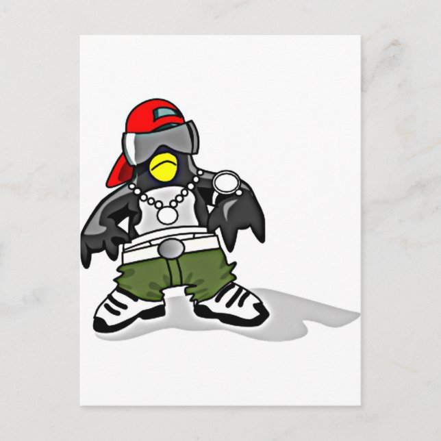 Funky Penguin Vykort (Framsida)