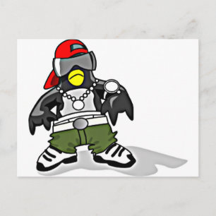 Funky Penguin Vykort