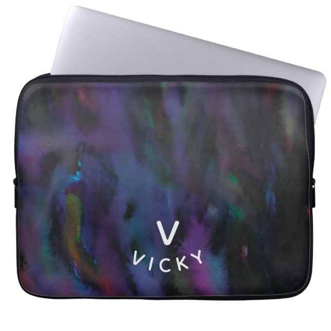 Funky personlig abstrakt smokey vatten färg laptop fodral (Framsidan)