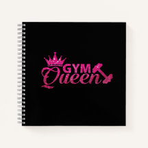 Funky Personlig Shock rosa Faux Glitter Gym Queen