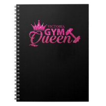 Funky Personlig Shock rosa Faux Glitter Gym Queen