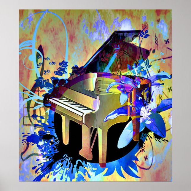Funky Piano Poster (Framsidan)
