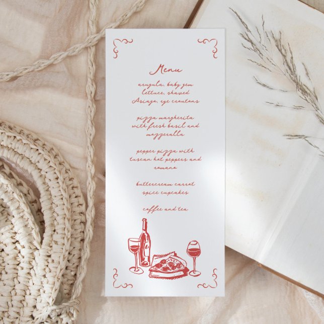 Funky Pizza Vin handskriven Illustrated Meny (Skapare uppladdad)