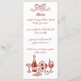 Funky Pizza Wine Handwritten Illustrated Menu Meny