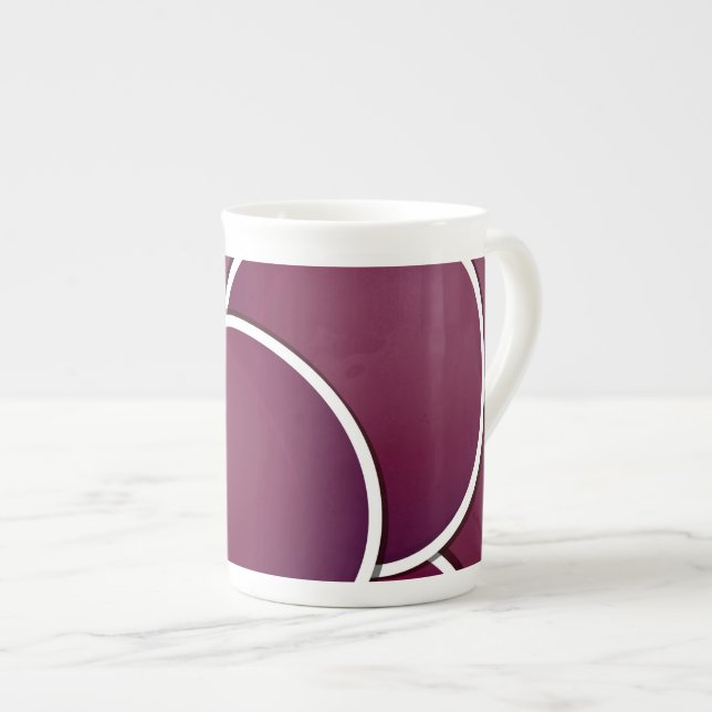 Funky plum benporslin mugg (Framsida höger)