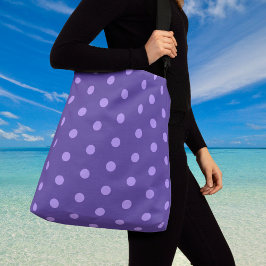 Funky Polka Dot Lila Patterned Crossbody Bag Axelväska