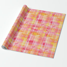 Funky Preppy Orange and Rosa Play Wrapping Papper Presentpapper