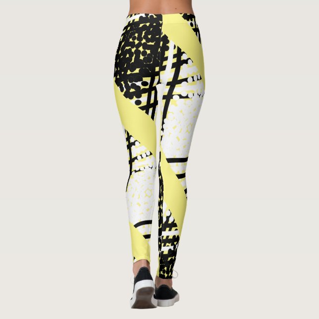 Funky prickiga randiga feta leggings (Baksida)