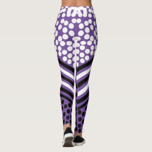 Funky prickiga randiga feta leggings