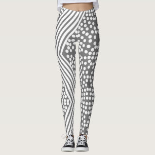 Funky prickiga randiga feta leggings