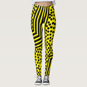 Funky prickiga randiga tjocka leggings
