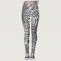 Funky prickiga randiga tjocka leggings