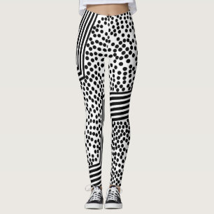 Funky prickiga randiga tjocka leggings
