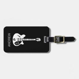 Funky Psychedelic Guitar Pop Art Music Instrument Bagagebricka