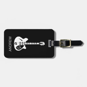 Funky Psychedelic Guitar Pop Art Music Instrument Bagagebricka