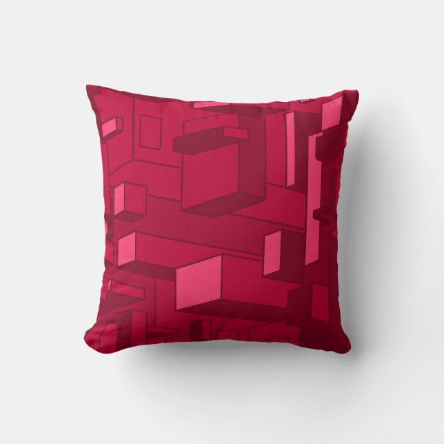Funky Psychedelic Maroon Dekorativ kudde (Framsida)