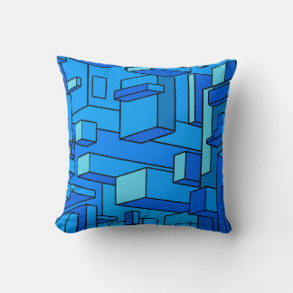 Funky Psychedelic Sapphire Blue Dekorativ kudde