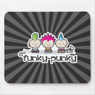 Funky-Punky svart Mousepad Musmatta