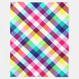 Funky Rainbow Play Mönster Large Fleece Blanket