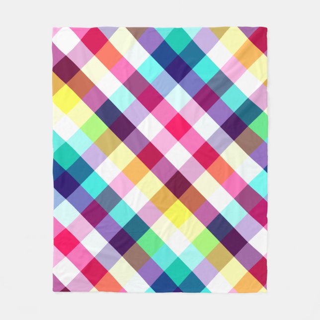 Funky Rainbow Play Mönster Medium Fleece Blanket (Framsidan)