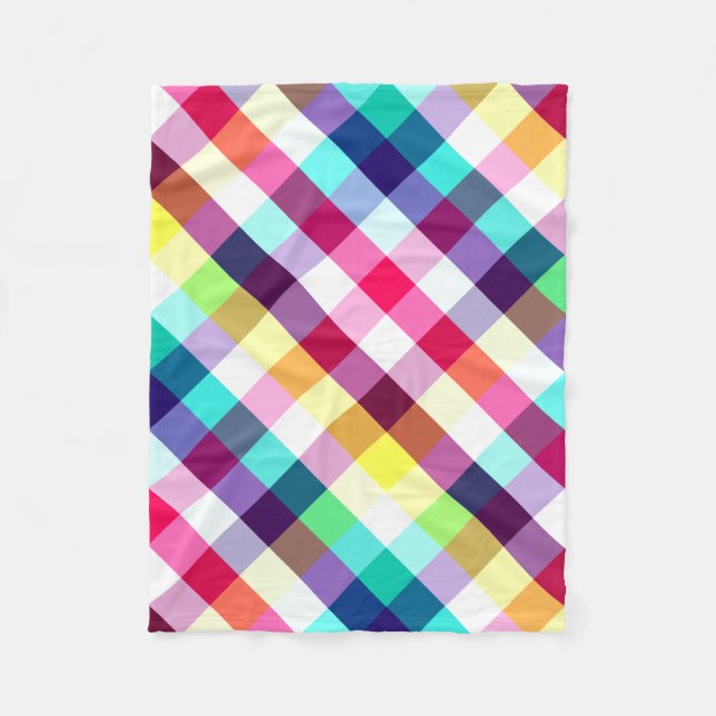 Funky Rainbow Play Mönster Small Fleece Blanket (Framsidan)