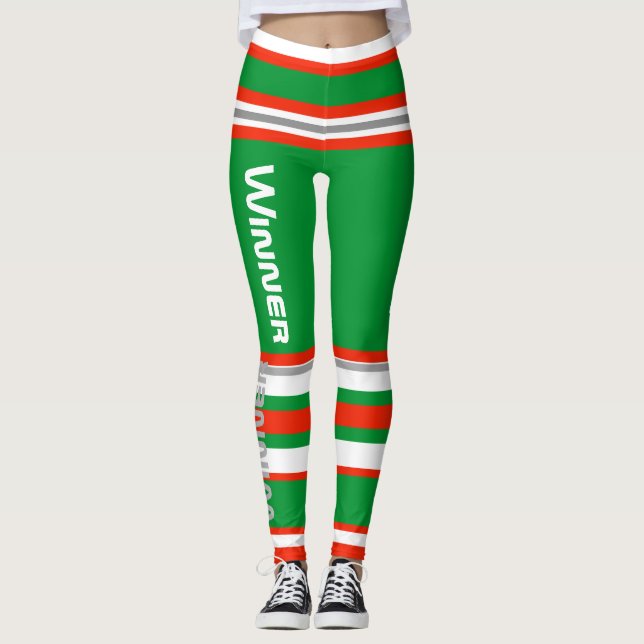 Funky Rand Linjer Winner Power Leggings (Framsida)