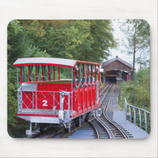 Funky Red Funicular Mousepad Musmatta