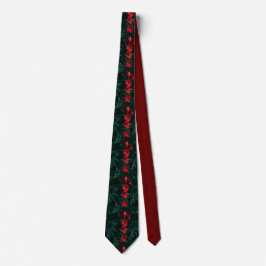 Funky Red Poppy Flower Mönster Tie Slips
