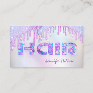 Funky, rekreografisk glitter droppar hår visitkort