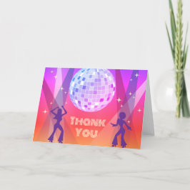 Funky Retro 70- och 80-tals Disco Dansfest Tack Kort