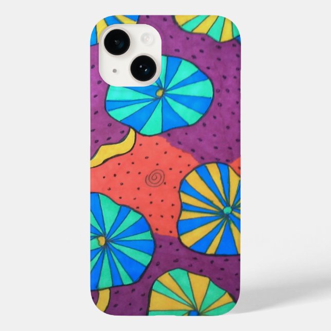 Funky Retro Abstrakt iPhone 8 Fodral (Baksida)