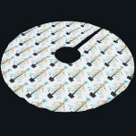 Funky Retro Abstrakt Julgran Mid Century Julgransmatta Borstad Polyester<br><div class="desc">Omge din träd med funkyn reflektera  runt träd-kjolten i Julgran mönster. Den här fantastiska designen har turkos,  orange,  tan,  guld och svart abstrakt som formas som ett Julgran.</div>