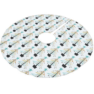 Funky Retro Abstrakt Julgran Mid Century Julgransmatta Borstad Polyester