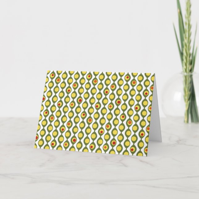 Funky Retro Bead Anpassningsbar Färg Tankar på dig Kort (Framsida)