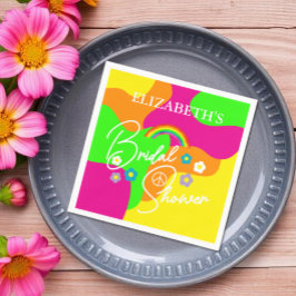 Funky Retro Bröllopsdusch Pappersservett