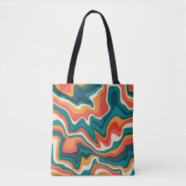 Funky Retro Colorful Artsy Marble Swirl Ebru Tygkasse