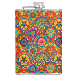 Funky Retro Colorful Mandala Mönster Fickplunta