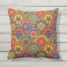 Funky Retro Colorful Mandala Mönster