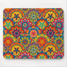 Funky Retro Colorful Mandala Mönster