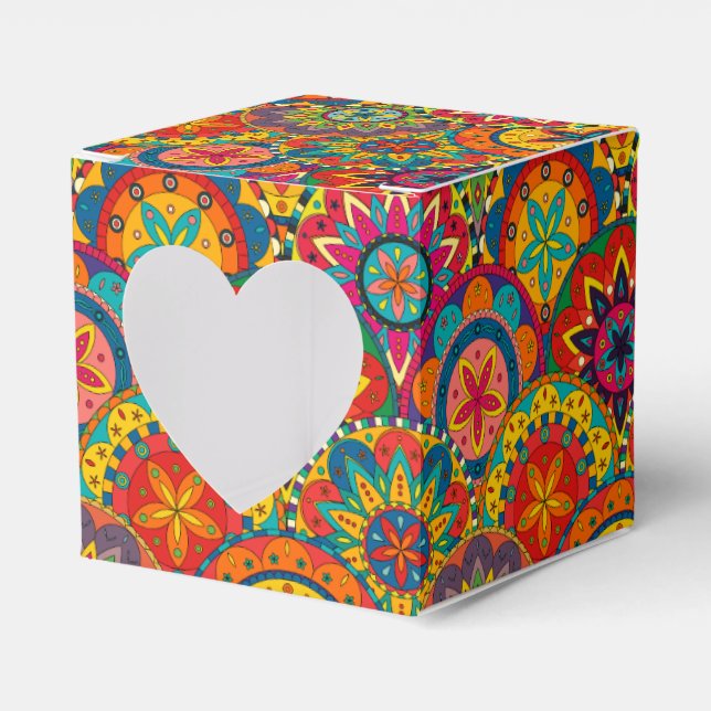 Funky Retro Colorful Mandala Mönster Presentaskar (Framsidan Sidan)