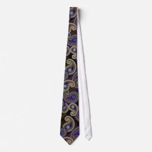 Funky Retro Lila Vintage Paisley Tie Slips