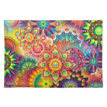 Funky Retro Mönster Abstrakt Bohemian