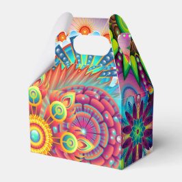 Funky Retro Mönster Abstrakt Bohemian Presentaskar
