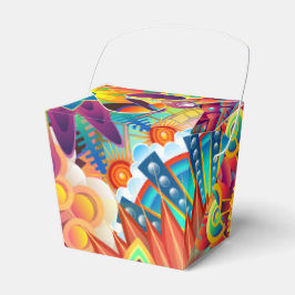 Funky Retro Mönster Abstrakt Bohemian Presentaskar