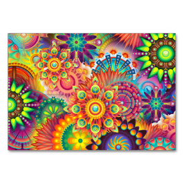 Funky Retro Mönster Abstrakt Boho Bordsnummer